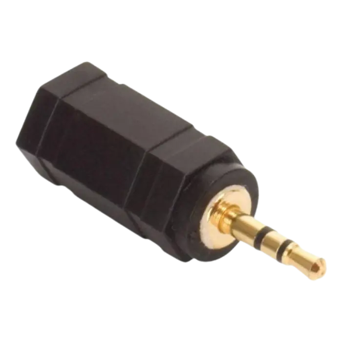 Adaptador Jack Steren 3.5mm a 2.5mm Estereo NegroDorado 252-140 (1).webp