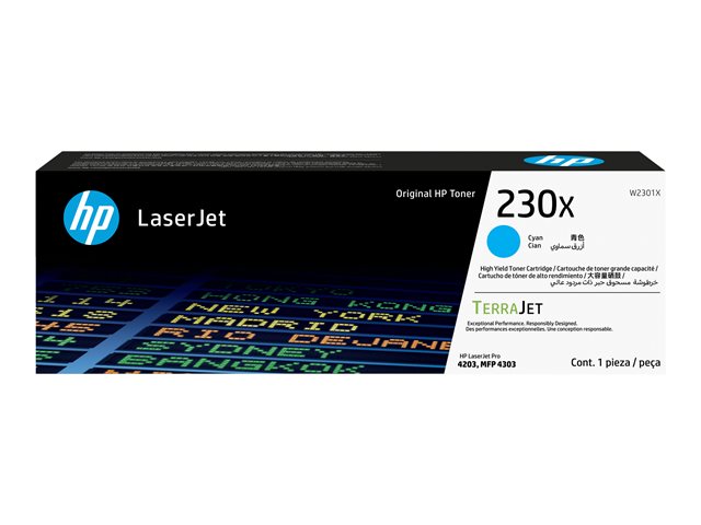 Cartucho de Tóner Cián HP LaserJet 230X 460g W2301X