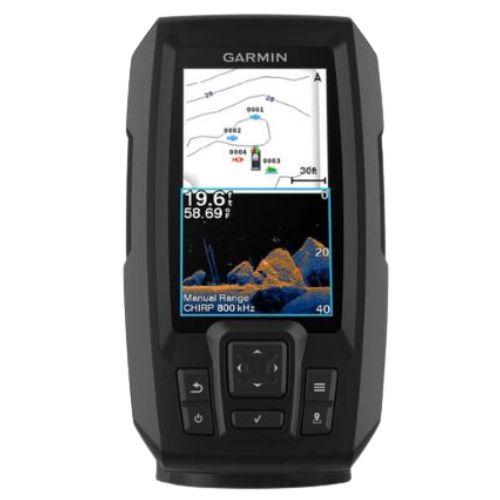 Sonda GPS Garmin Striker Vivid 4CV 4" ClearVü/CHIRP Tradicional GT20 Transductor Localizador de Peces 010-02550-01