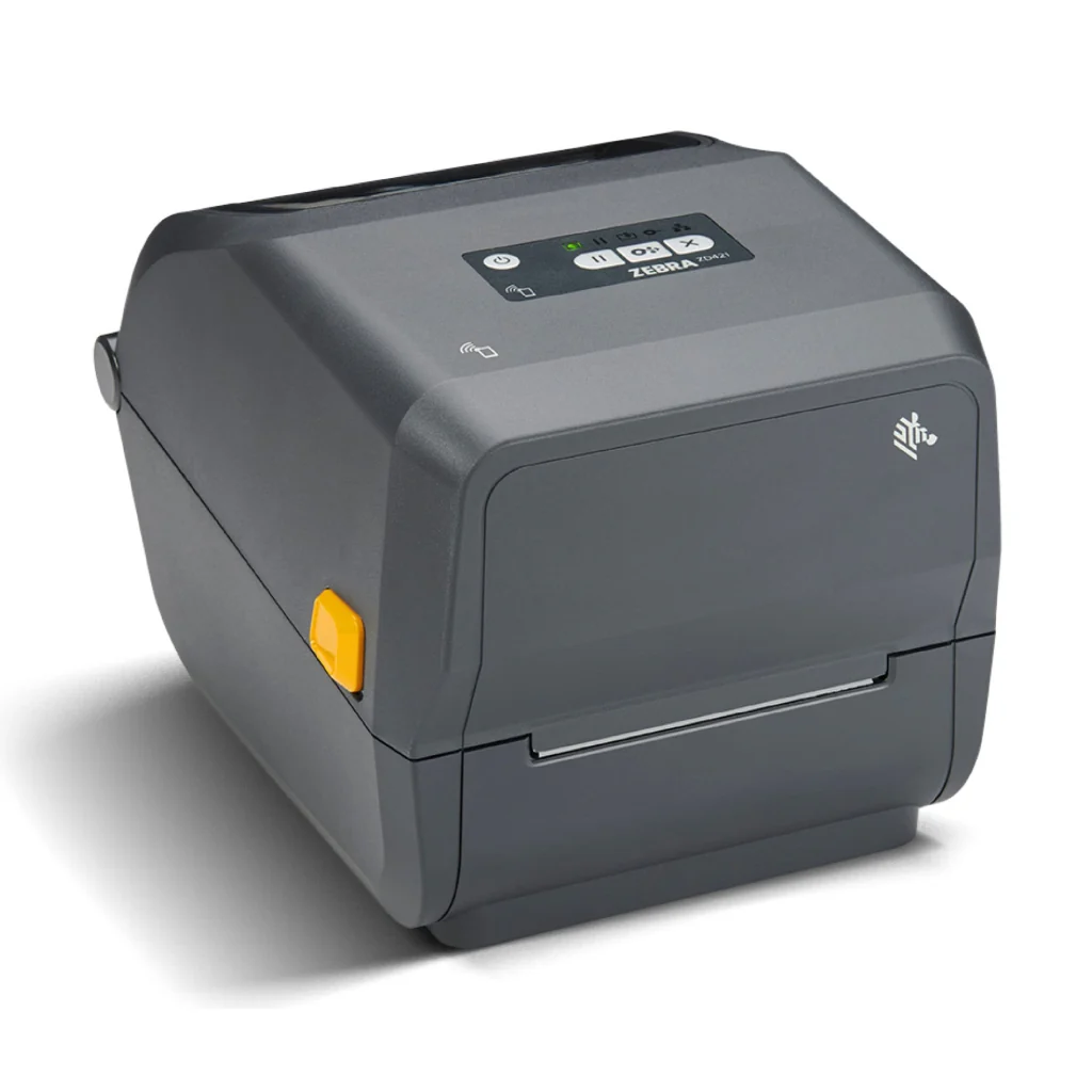 Impresora Térmica ZEBRA  ZD421 Thermal Transfer Printer (74/300M); 203 dpi, USB, USB Host, Ethernet, BTLE5, US Cord, Swiss Font, EZPL ZD4A042-301E00EZ