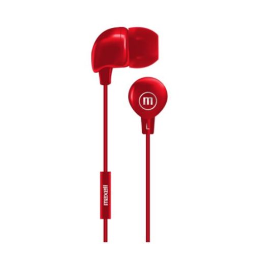 Audífonos Maxell Intrauditivo Rojo con Micrófono 347947