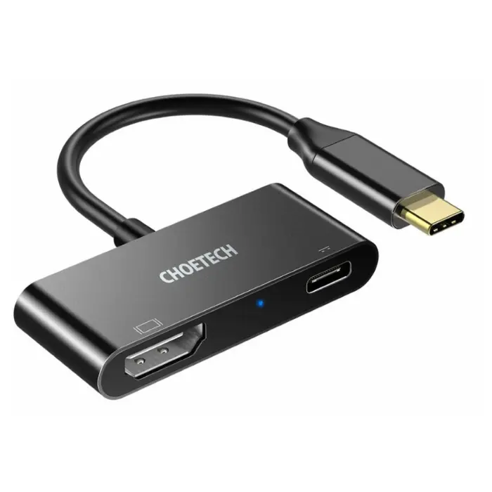 Adaptador de USB-C a HDMI / USB-C PD Choetech 60W HUB-M03