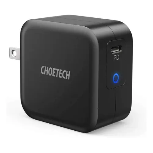 Adaptador de Corriente ChoeTech 61W USB-C PD Negro Q6006