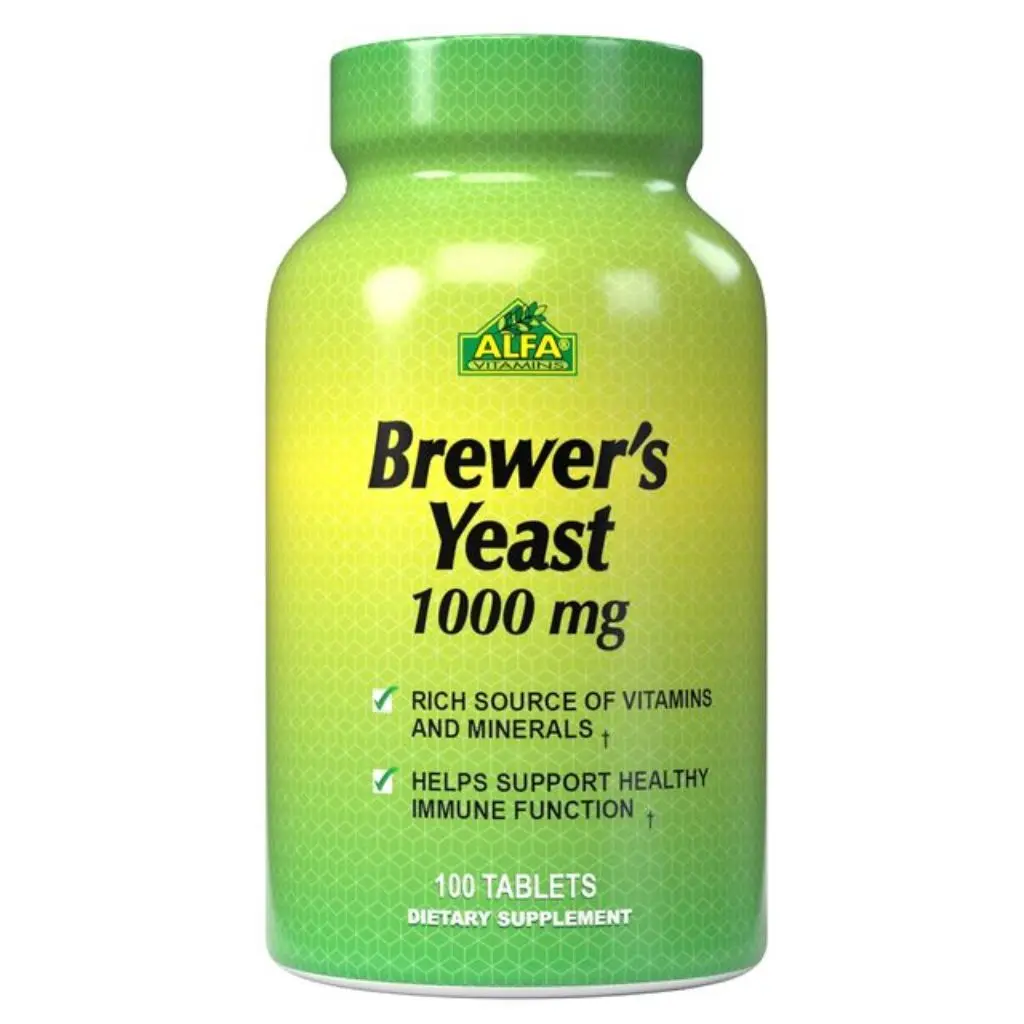 Suplemento Dietético Alfa Vitamins Brewer's Yeast 1000mg 100 Cápsulas 100-A