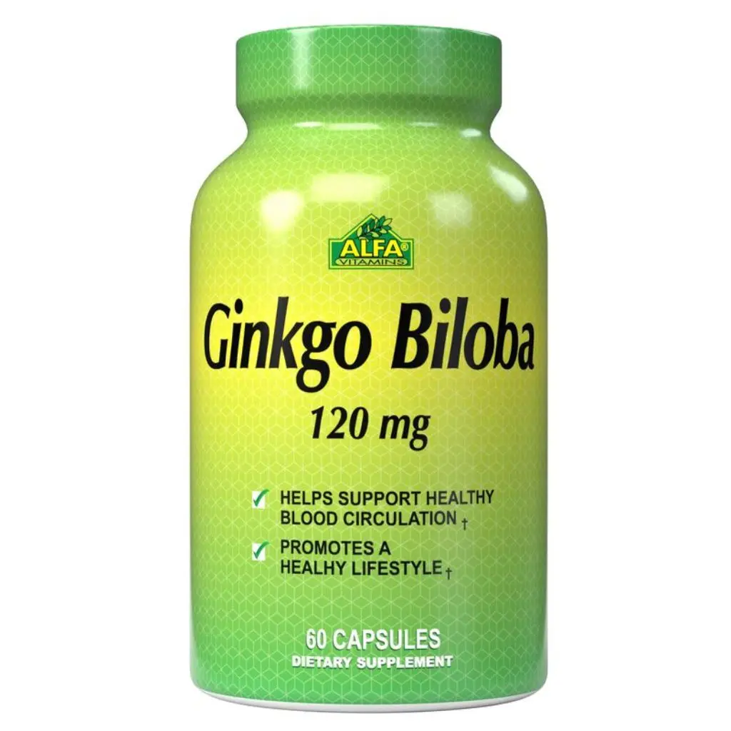 Suplemento Dietético Alfa Vitamins Ginkgo Biloba 120mg 60 Cápsulas 24-A