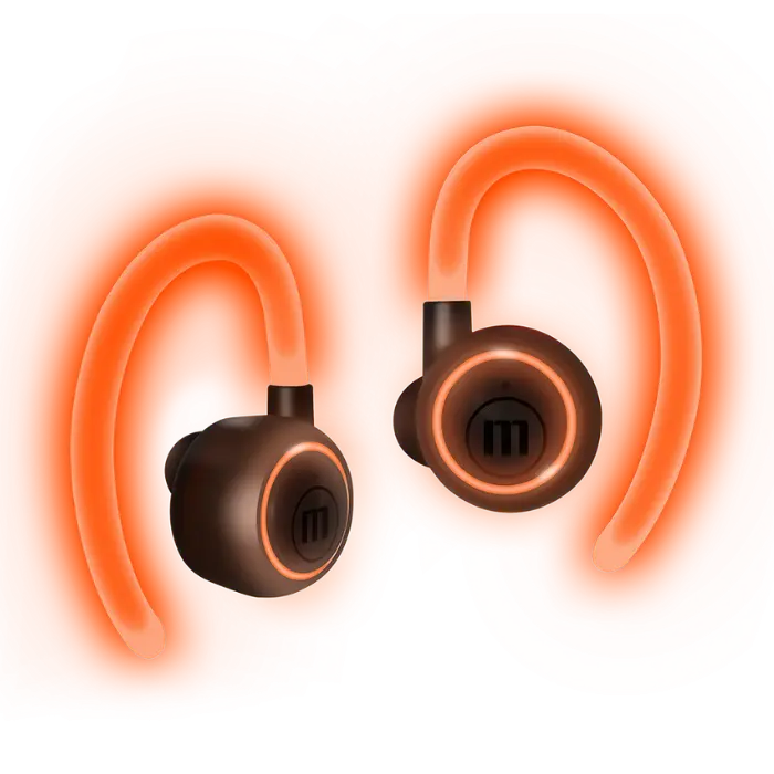 Audífonos Inalámbricos Maxell Halo Sport Earhooks Naranja/Negro 348484