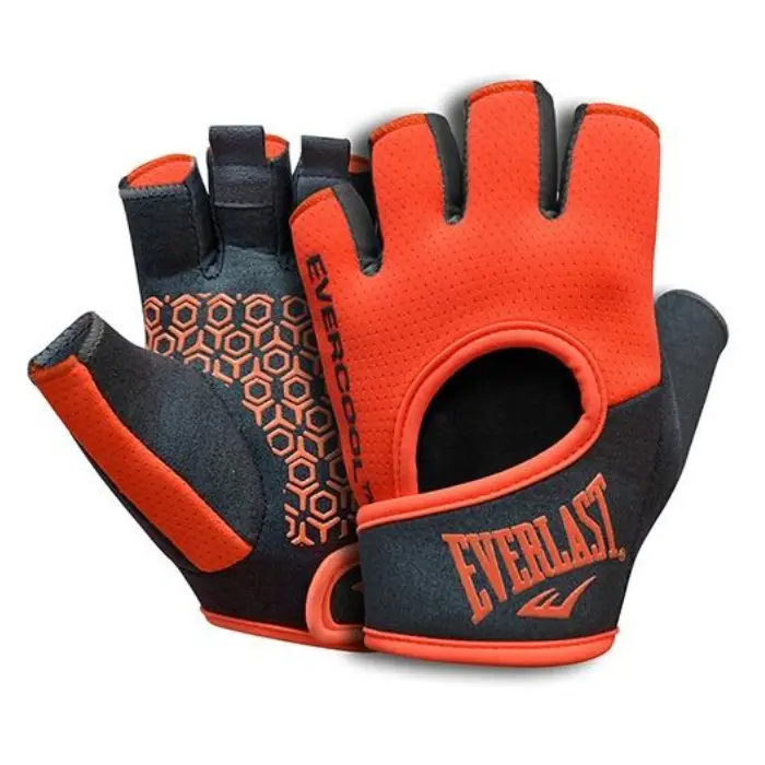 Guante de Pesas Everlast Heather Naranja con Negro Talla S EVWG7F001-S