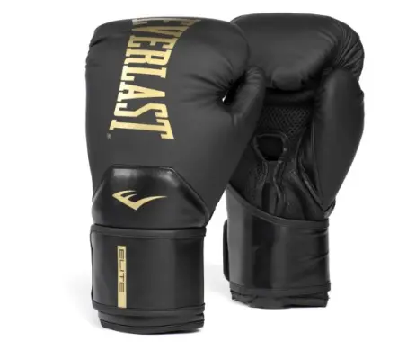Guantes De Boxeo Everlast Elite 2 16 Oz Negro con Dorado P00003273
