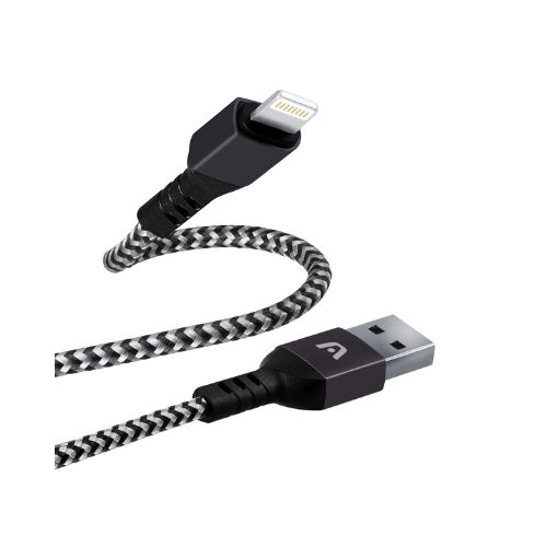 Cable Argom Lightning a USB Nylon Trenzado ARG-CB-0023BK