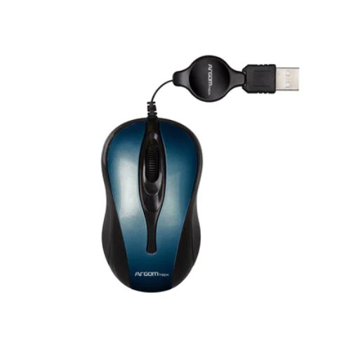 Mouse Argom Óptico Retráctil Azul ARG-MS-0008BL
