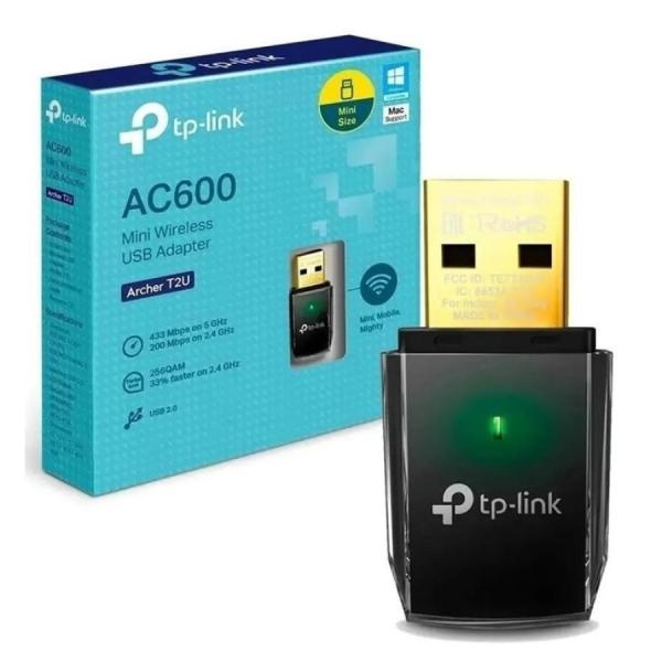 Adaptador TP Link Inalambrico Dual Band Mini Archer T2U AC600