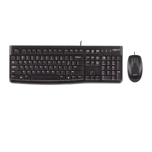 Combo Teclado y Mouse Logitech MK120 USB Alámbrico Negro 920-002565