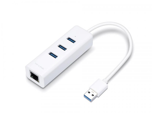 Adaptador TP Link USB 3.0 3 Puerto HUB & Gigabite Ethernet UE330