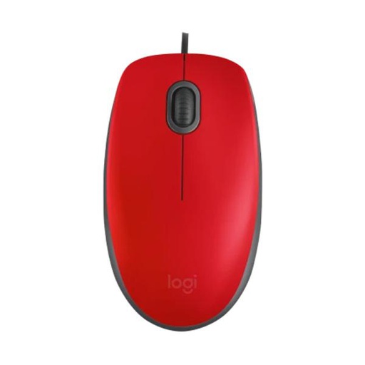 Mouse Alámbrico Logitech M110 USB Rojo 910-006755