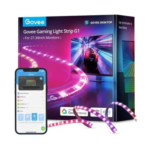 Luces LED Govee H6609 Gaming Light Strip G1 de 27″ a 34″ RGBIC
