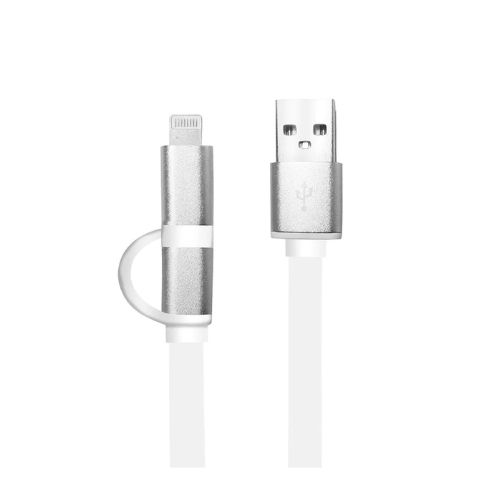 Cable Argom 2 en 1 Lightning y Micro USB ARG-CB-0058