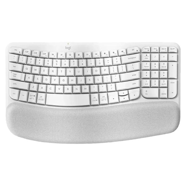 Teclado Inalámbrico Logitech Ergonómico Wave Keys Blanco 920-012279