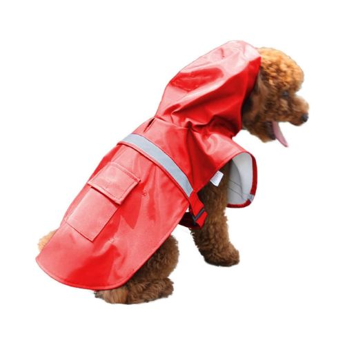 Capa de Lluvia para Mascotas La Gotera L Rojo DOTRL
