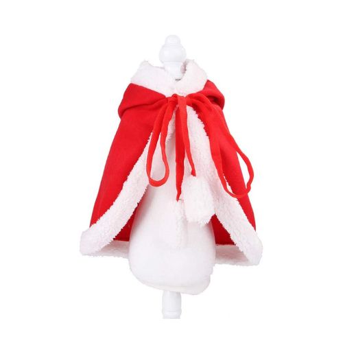 Capa de Navideña para Mascotas La Gotera con Gorrito y Pompones M PGP61