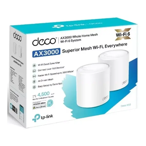 Amplificador de Wi-Fi TP-Link Deco X50 AX3000 5GHz/2.4GHz (2-pack)