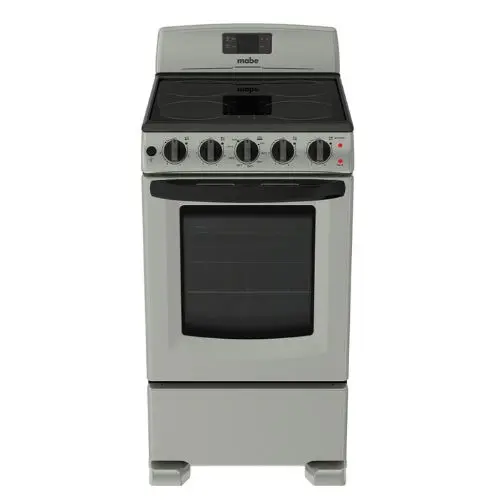 Cocina Eléctrica Mabe 20″ 4 Quemadores Plateada EME5040BVS0