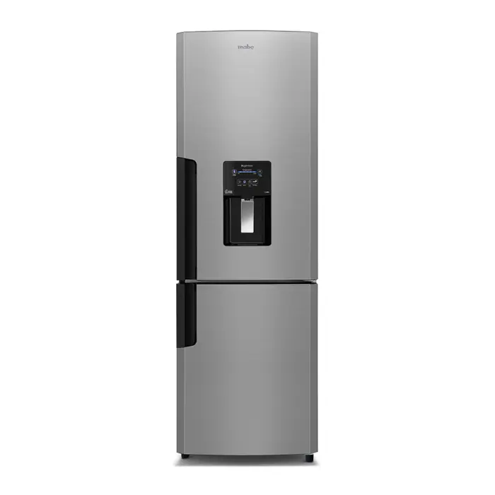 Refrigeradora Mabe Bottom Freezer 300Lts Dispensador de Agua Plateada/Negro RMB300IZMRX0