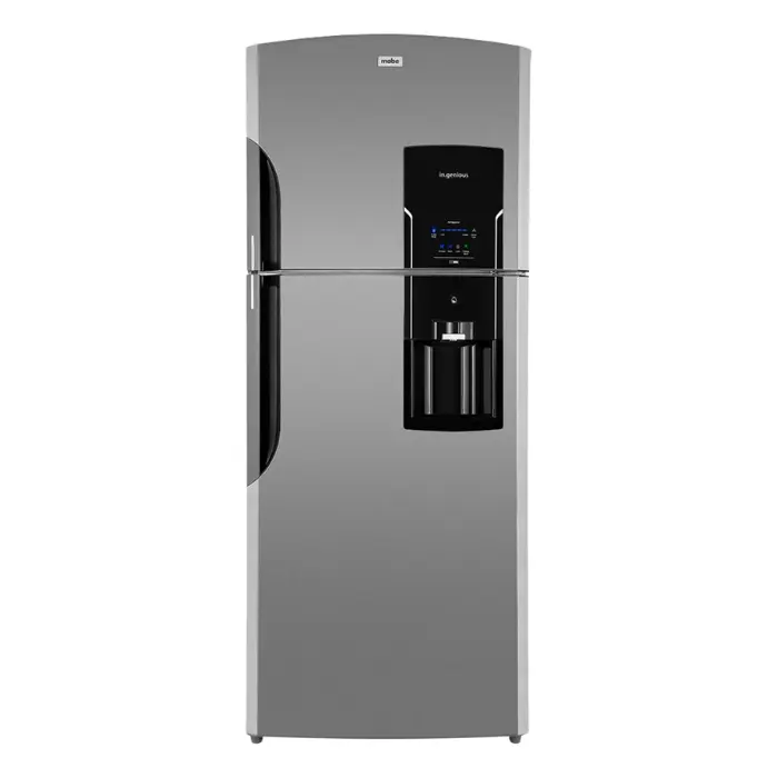 Refrigeradora Automática Mabe 19p³/510Lts Dispensador de Agua Plateada/Negro RMS510IBMRX0