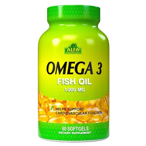 Suplemento Dietético Alfa Vitamins Omega 3 Fish Oil 1000mg 60 Cápsulas Blandas 34-A