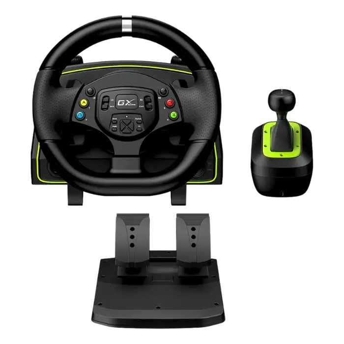 Volante y Pedales Genius RS2 SpeedMaster X2 PC/XBox/PlayStation Negro 31620002400