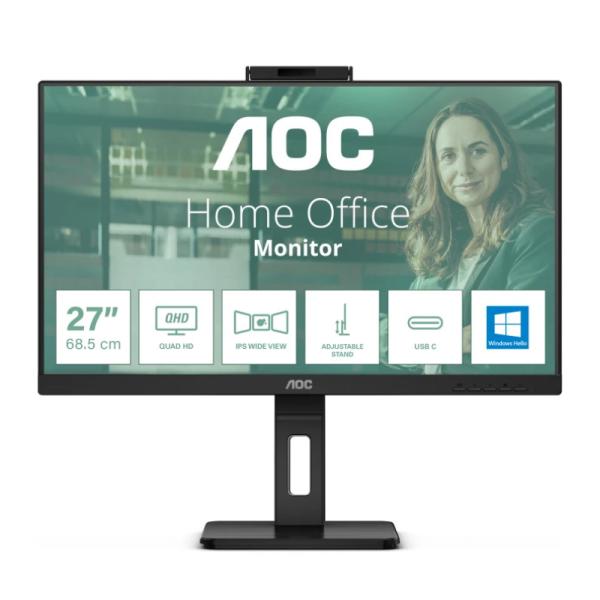 MONITOR 27" AOC Q27P3W FHD 2560 x 1440 75HZ 4MS DP USB BLACK