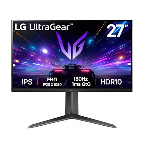MONITOR 27″ GAMING LG ULTRAGEAR FHD IPS 1920 x1080 180Hz 1MS NEGRO 27GS65F-B