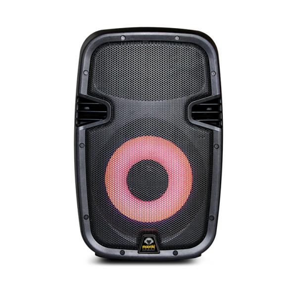 PARLANTE BLUETOOTH MOONKI ARUBA SOUND 10" KARAOKE 110-240V CON MICROFONO NEGRO MS-1600B
