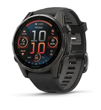 SmartWatch Garmin Fenix 8 AMOLED 43mm Titanio DLC Gris Carbono 010-02903-20