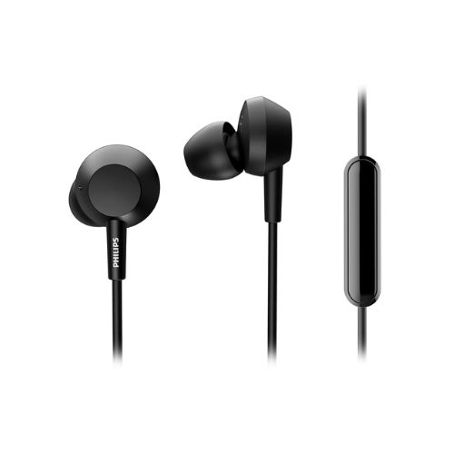 Audífonos Philips Intraauditivos con Micrófono Negro TAE4105BK