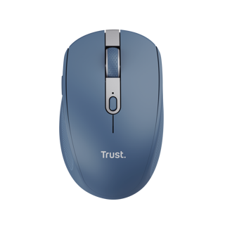 Trust mouse inalambrico recargable color azul silencioso - 24934