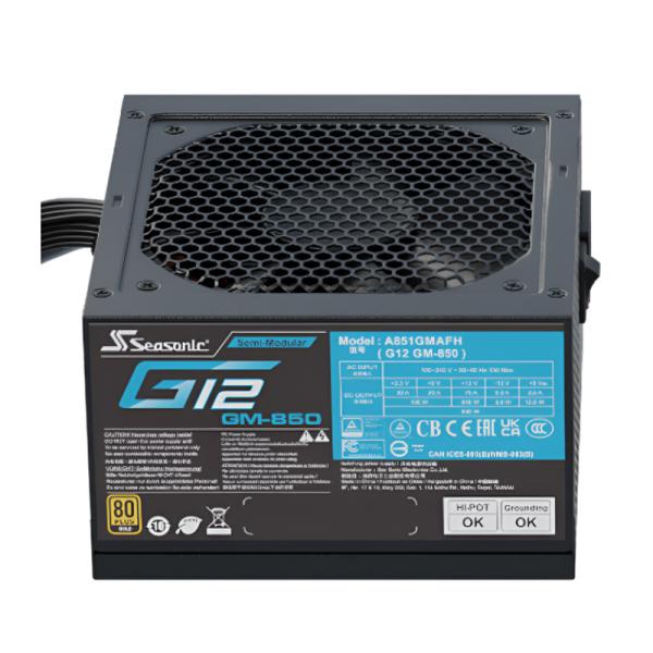 FUENTE DE PODER SEASONIC 850W 80+GOLD SEMI-MODULAR G12GM-850 A851GMAFH