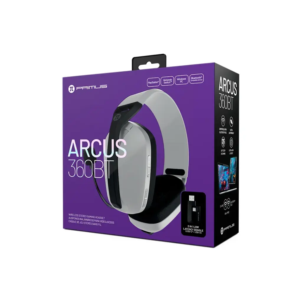 Headset Primus Gaming Inalámbricos Blancos PBH-360W