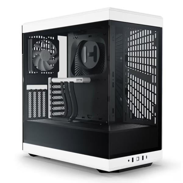 CASE HYTE Y40 TORRE MEDIA VIDRIO TEMPLADO 1 ABANICO TRASERO Y 1 ABANICO INFERIOR CS-HYTE-Y40-BW