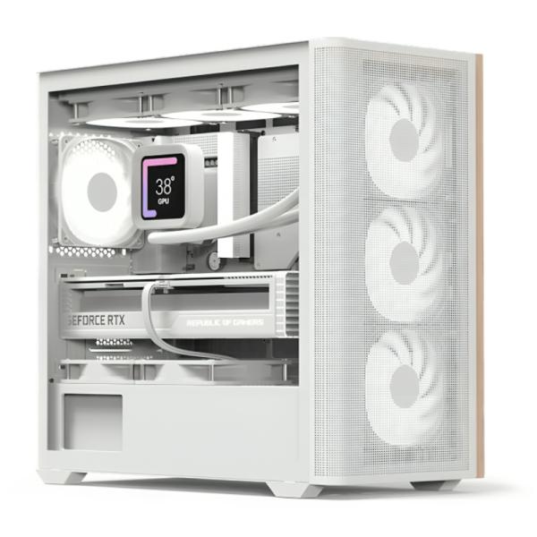 CASE RGB AEROCOOL D301A TORRE PEQUEÑA MALLA 1 ABANICO TRASERO Y 3 ABANICOS FRONTALES D301A-G-WT-V2