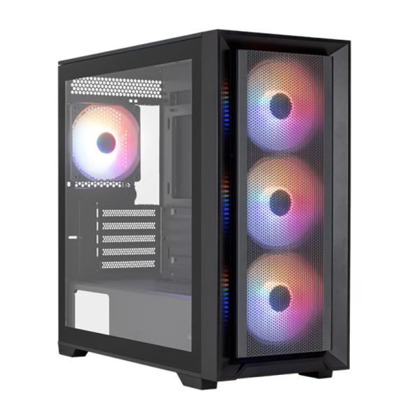 CASE RGB AEROCOOL TERN MINI TORRE PEQUEÑA VIDRIO TEMPLADO 3 ABANICOS DELANTEROS Y 1 ABANICO TRASERO TERN MINI-G-BK-V2