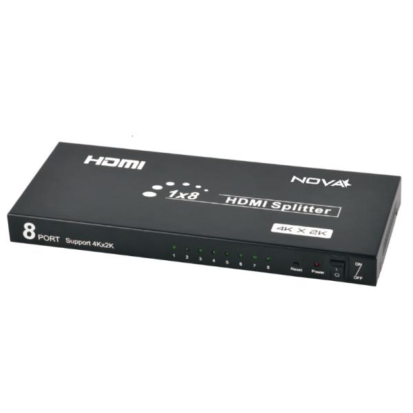 SPLITTER NOVA FAA38318 DE 8 PUERTOS HDMI 4K 30HZ