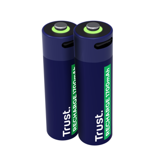 Trust pilas AA recargables en USB-C azul - 25584