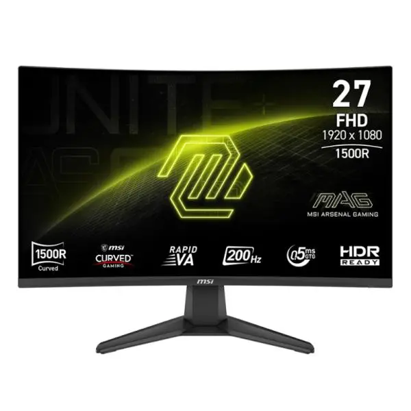Monitor Gaming MSI Mag 276CF E20 27" Curvo 200HZ Anti-Glare HDMI y DP 9S6-3CE11M-026