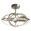 Ventilador de Techo American Electric Austro Luz LED Fría 108W Plateado ESC-418-S