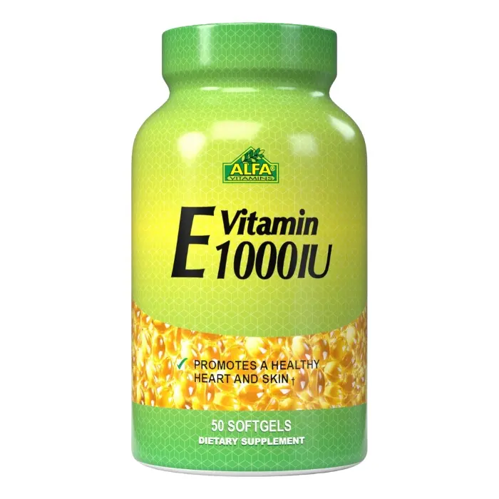 Suplemento Nutricional Alfa Vitamins Vitamin E 1000IU 50 Cápsulas Blandas 43-A