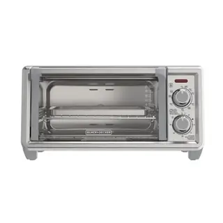 Black+Decker Horno tostador de 4 rebanadas convección natural, TO4120-1SDLA
