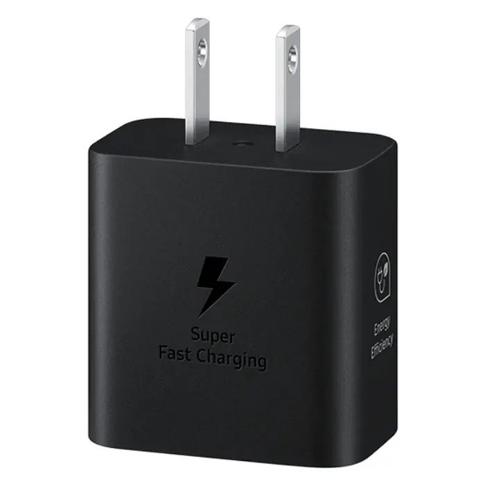 Adaptador de Corriente Samsung 25W USB-C Carga Super Rápida Negro EP-T2510NBTGTW