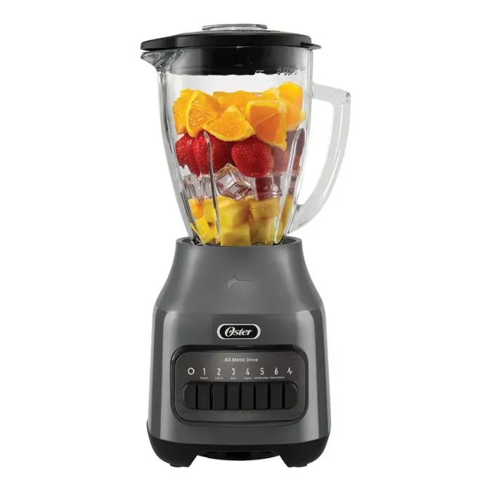 Licuadora Oster 6 Velocidades Vaso de Vidrio Gris BLSTPEG-CPB