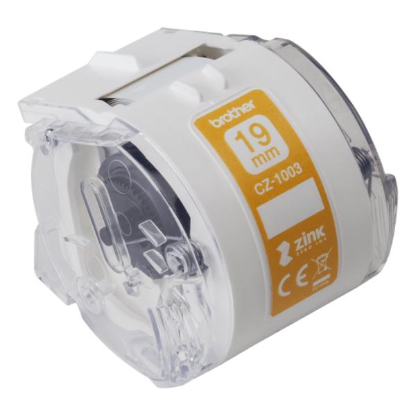 CINTA ADHESIVA CONTINUA A COLOR BROTHER CZ1003 ZERO INK 19MM X 5M COMPATIBLE CON IMPRESORA VC-500W