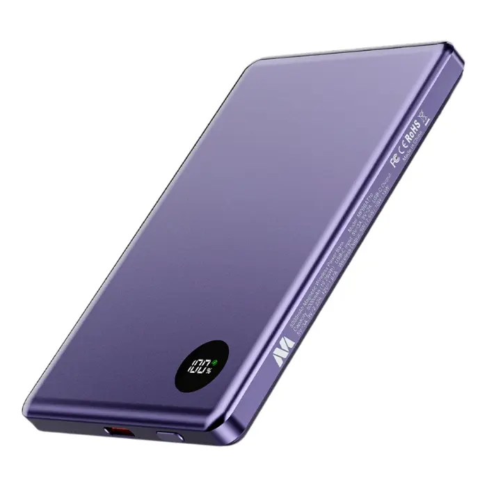 Bateria Portatil MyBat 5.000mAh Snap + Go Sleek Carga Magnética Púrpura Titanio MPBBAT103